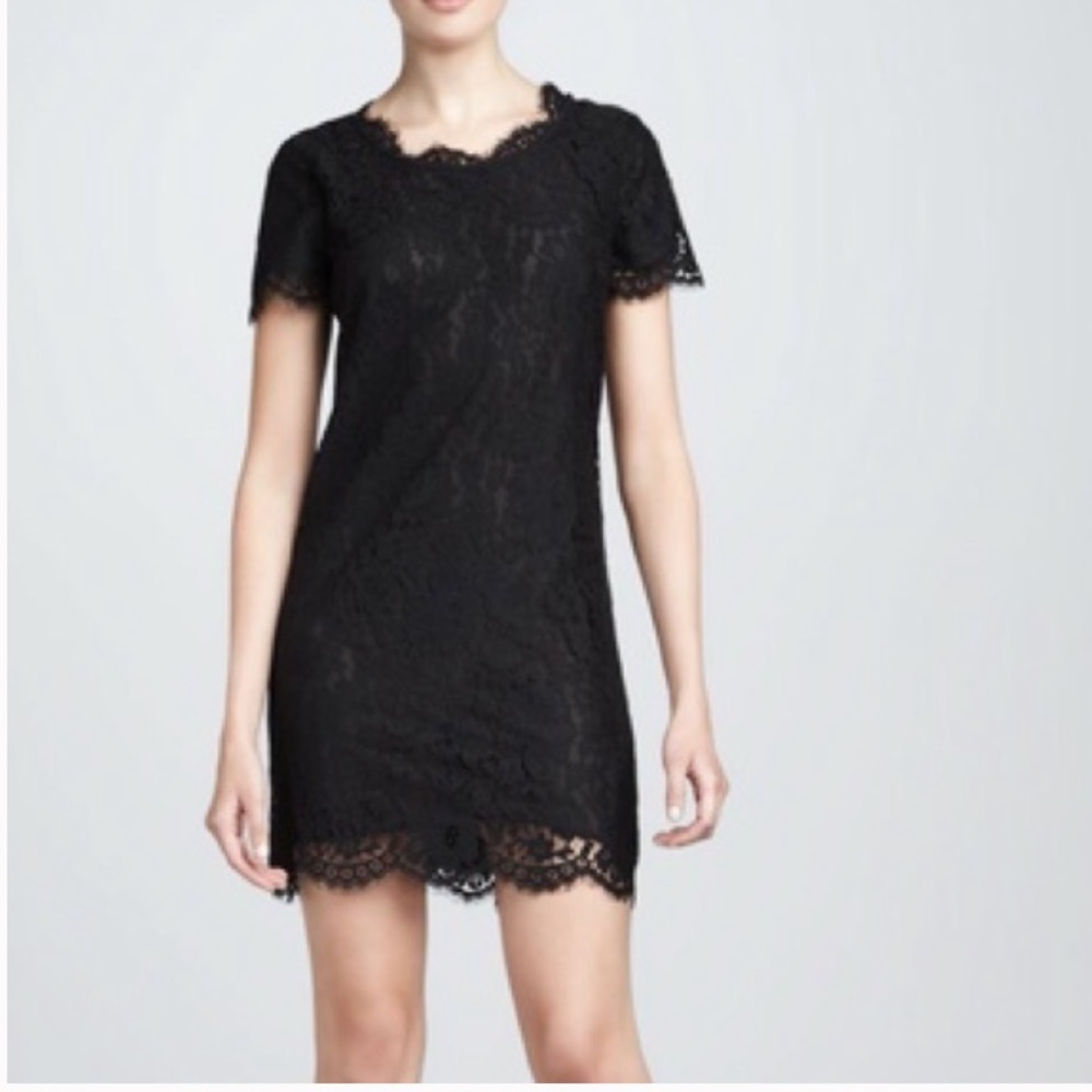 JOIE Susina Black Lace Shift Dress Size Small - Picture 2 of 11